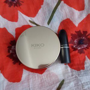 Kiko Milano Ocean Feel setting powder and Mac lipstick